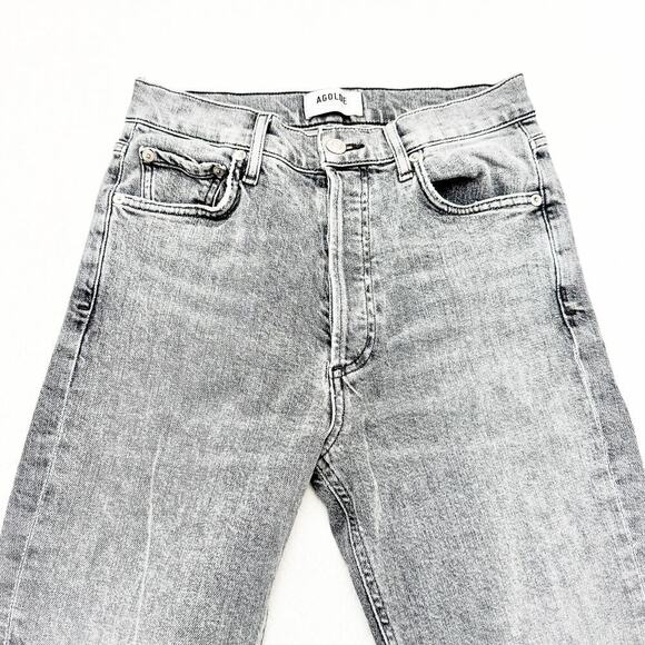 AGOLDE Nico Gray Wash Button Fly High Rise Denim Jeans A093B-1138 Size 25 - Picture 6 of 9